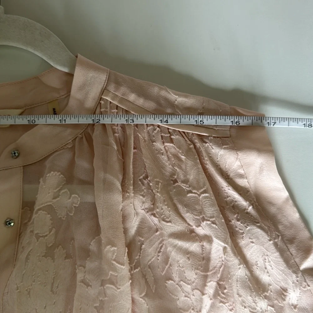 Rebecca Taylor Silk Cotton Sleeveless Blouse Size 2 - Picture 5 of 8